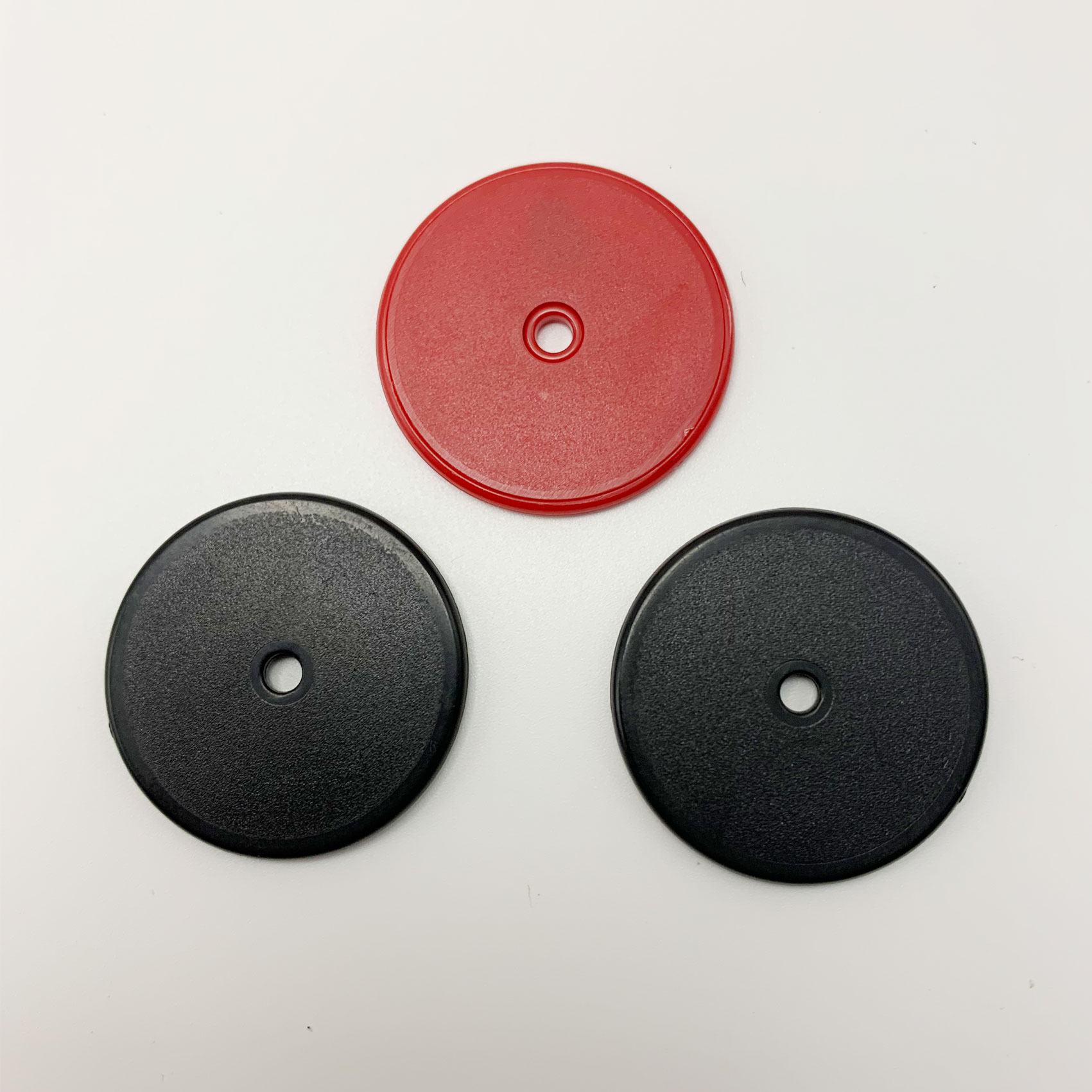 30MM Round  Disc/Tokens in black ABS Plastic Tag