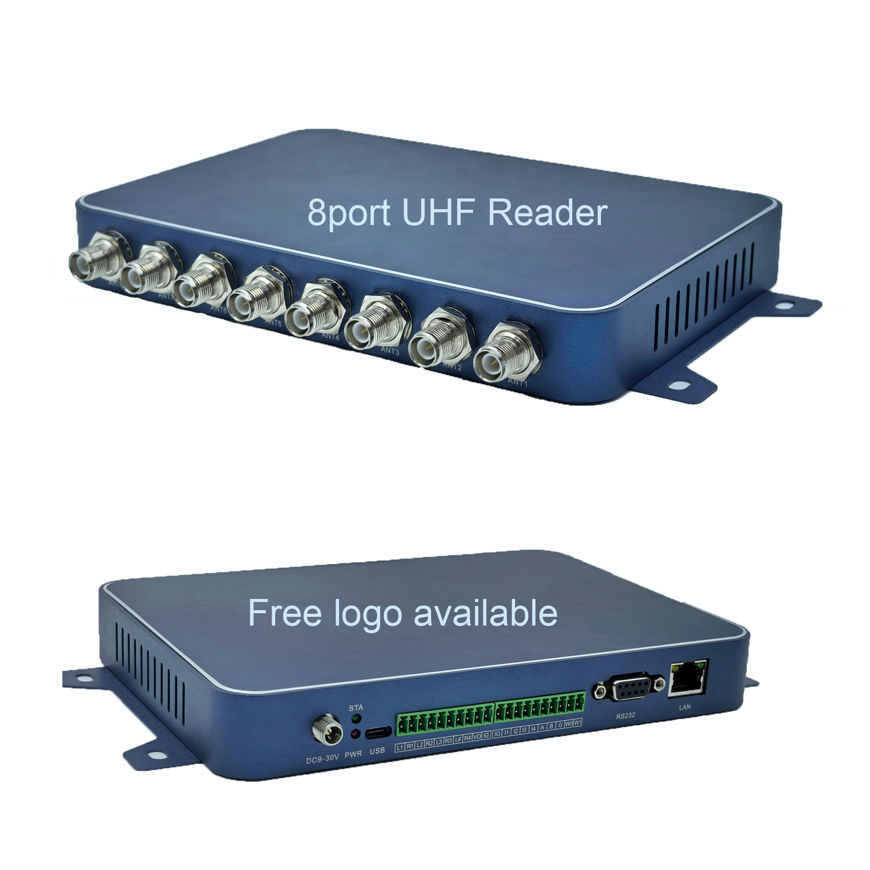 8 Ports UHF RFID Reader For Warehouse Management NR-8608